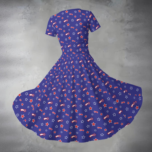 Women's Midi V-Neck Dress