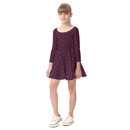 Kids' Long-Sleeve Twirl Dress