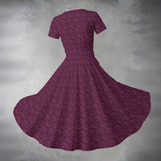 Women's Midi V-Neck Dress