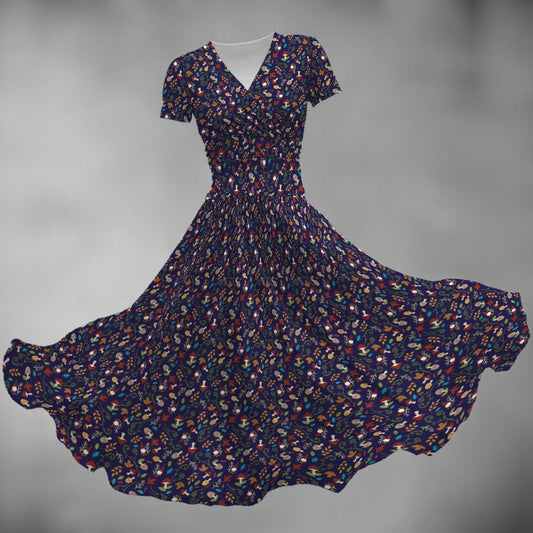 Women's Midi V-Neck Dress