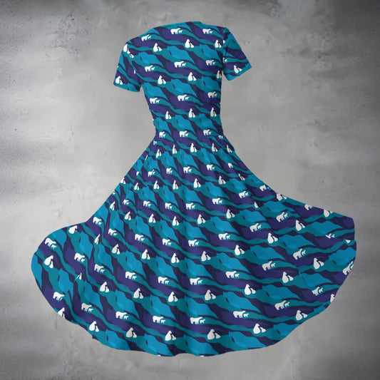 Women's Midi V-Neck Dress