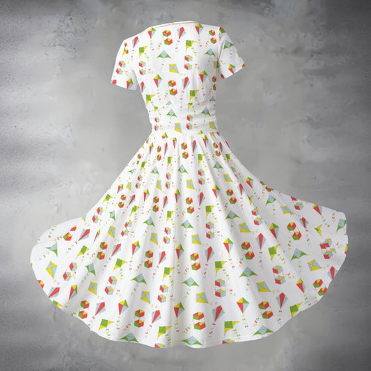 Women's Midi V-Neck Dress