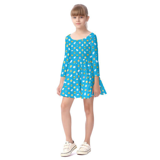 Kids' Long-Sleeve Twirl Dress