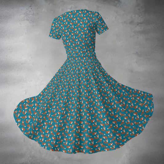 Women's Midi V-Neck Dress