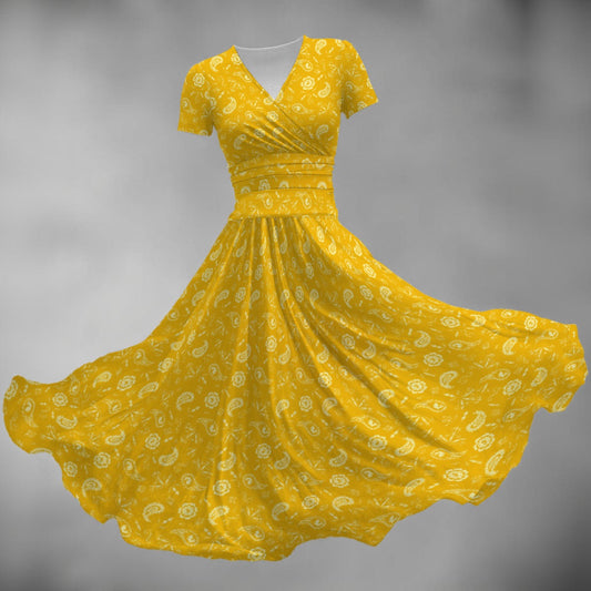 Women's Midi V-Neck Dress