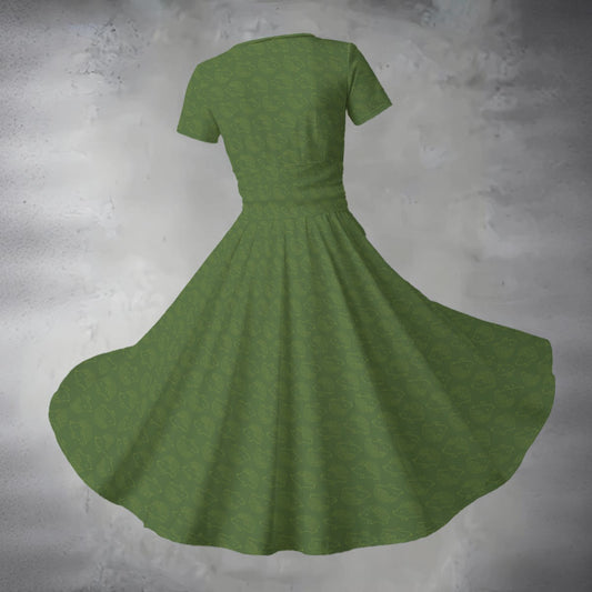 Women's Midi V-Neck Dress