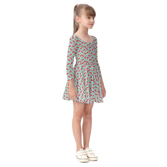 Kids' Long-Sleeve Twirl Dress