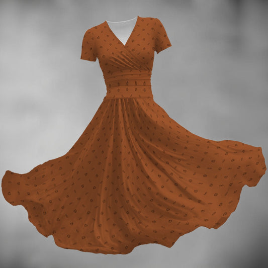 Women's Midi V-Neck Dress