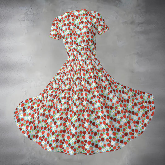 Women's Midi V-Neck Dress