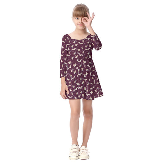 Kids' Long-Sleeve Twirl Dress