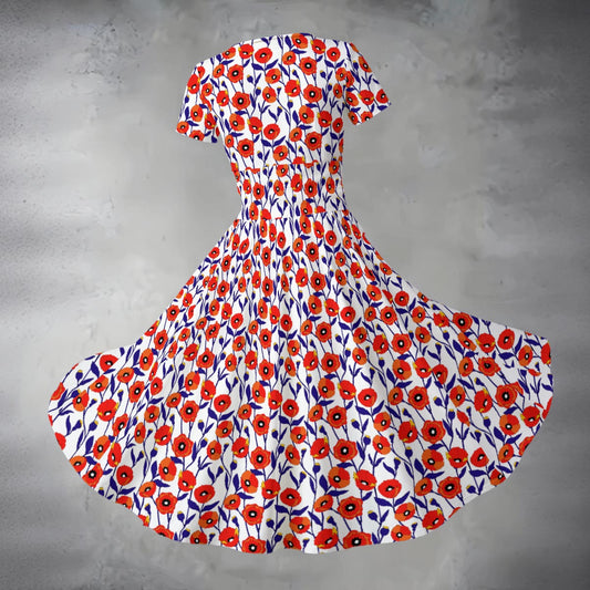 Women's Midi V-Neck Dress