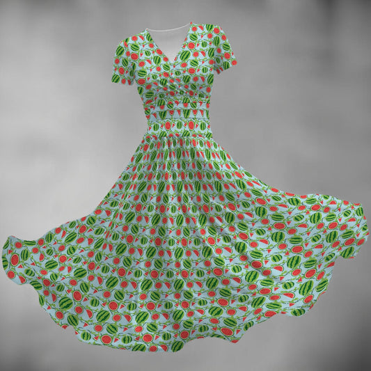 Women's Midi V-Neck Dress