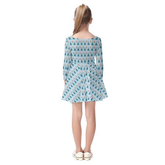 Kids' Long-Sleeve Twirl Dress