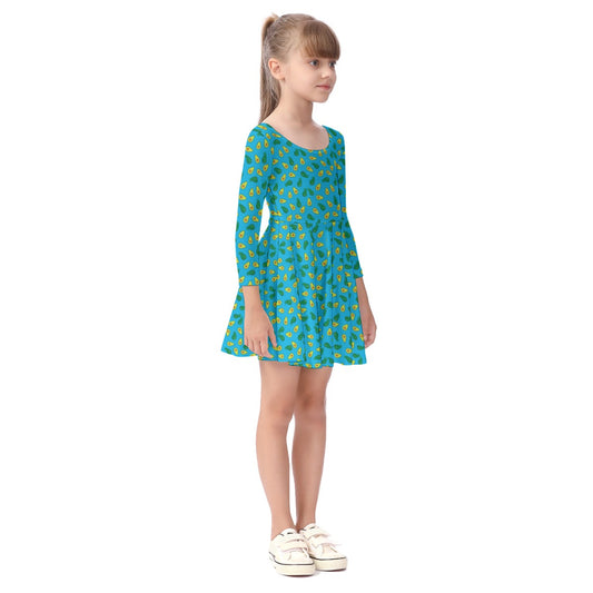 Kids' Long-Sleeve Twirl Dress