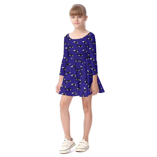 Kids' Long-Sleeve Twirl Dress