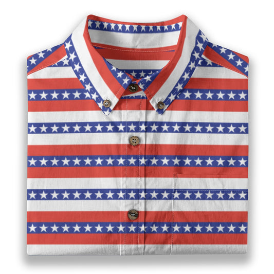 Men's Cotton Button-Up Shirt