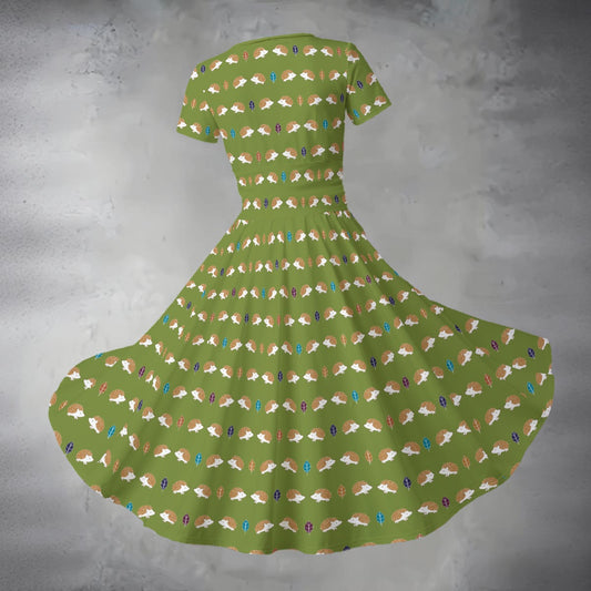 Women's Midi V-Neck Dress