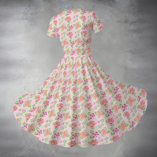 Women's Midi V-Neck Dress