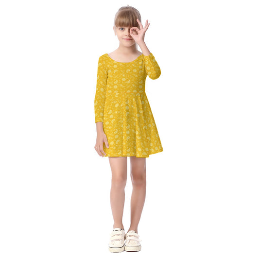 Kids' Long-Sleeve Twirl Dress
