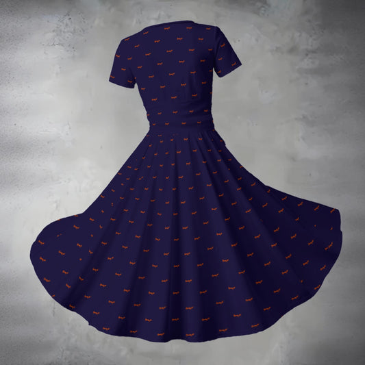 Women's Midi V-Neck Dress