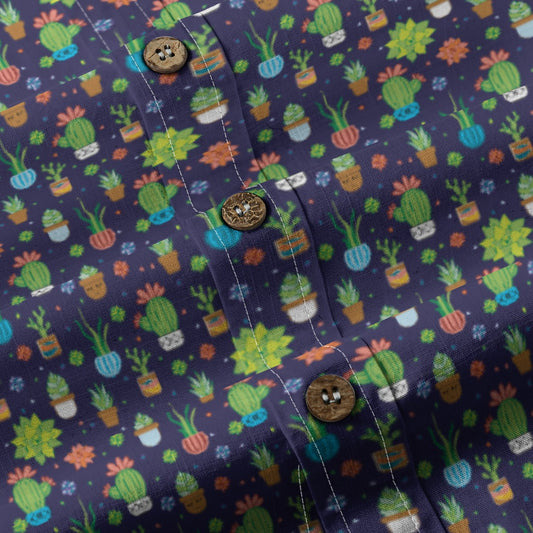 Men's Cotton Button-Up Shirt