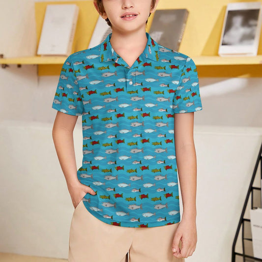 Kids' UPF50+ Polo Shirt