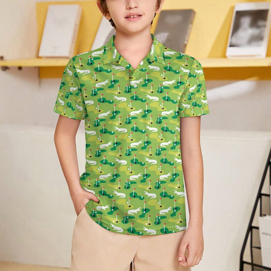 Kids' UPF50+ Polo Shirt