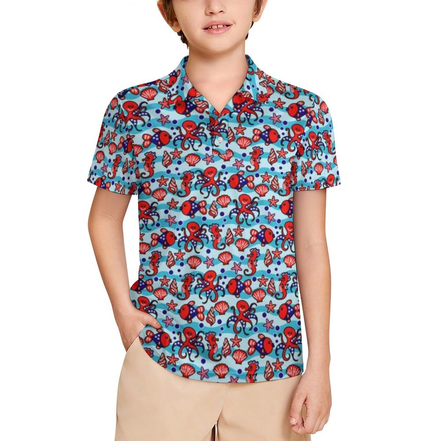 Kids' UPF50+ Polo Shirt