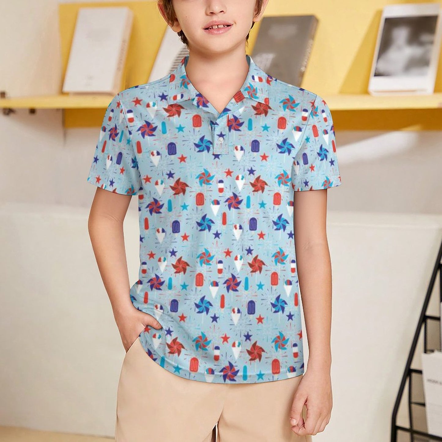 Kids' UPF50+ Polo Shirt