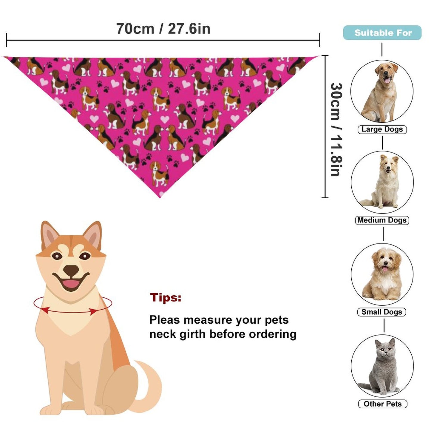 Pet Tie-On Bandana