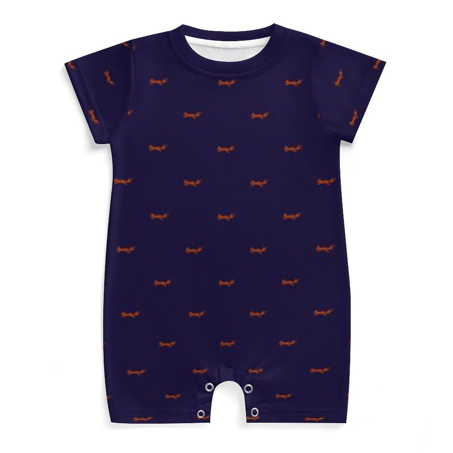 180gsm Faux Cotton Short Sleeve Baby Bodysuit Romper(All-Over Printing)