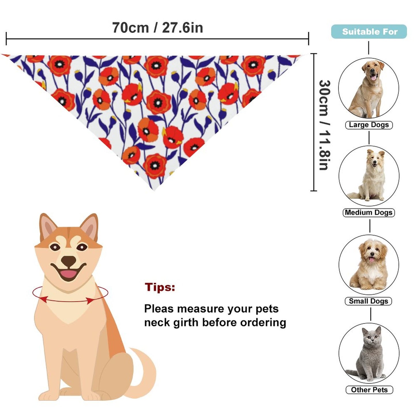 Pet Tie-On Bandana