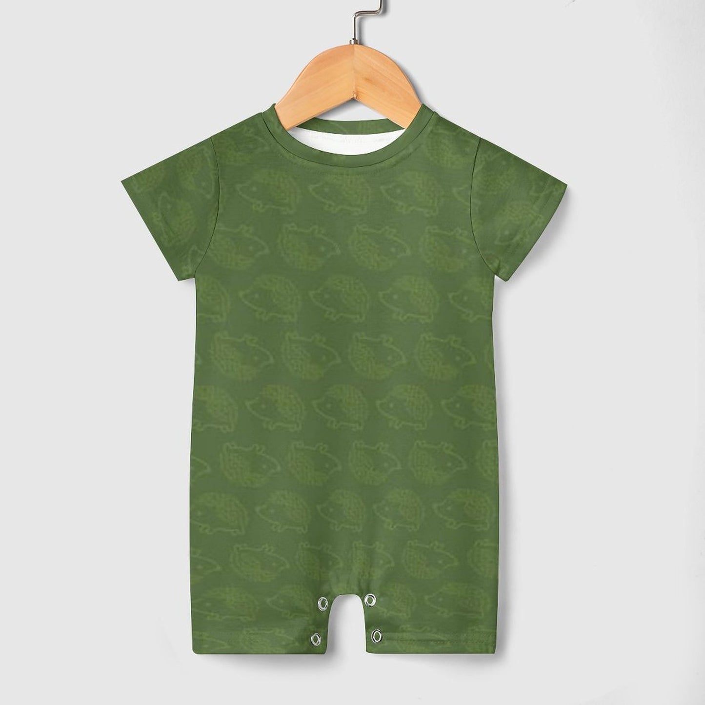 180gsm Faux Cotton Short Sleeve Baby Bodysuit Romper(All-Over Printing)