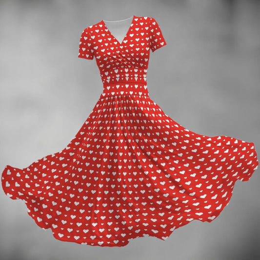 Women's Midi V-Neck Dress