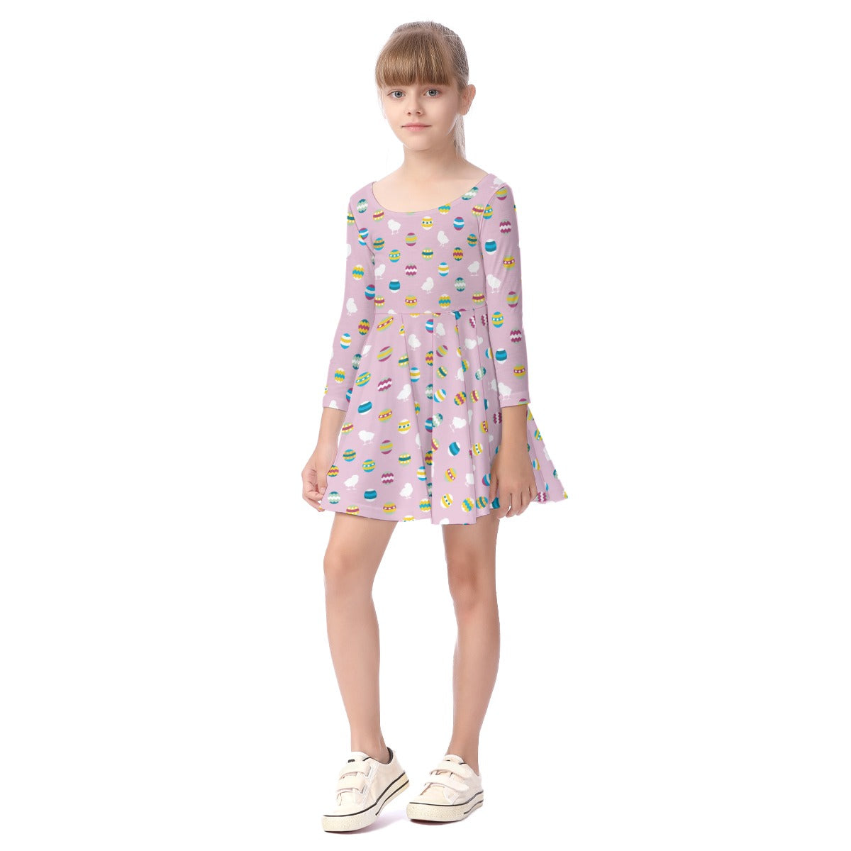 Kids' Long-Sleeve Twirl Dress