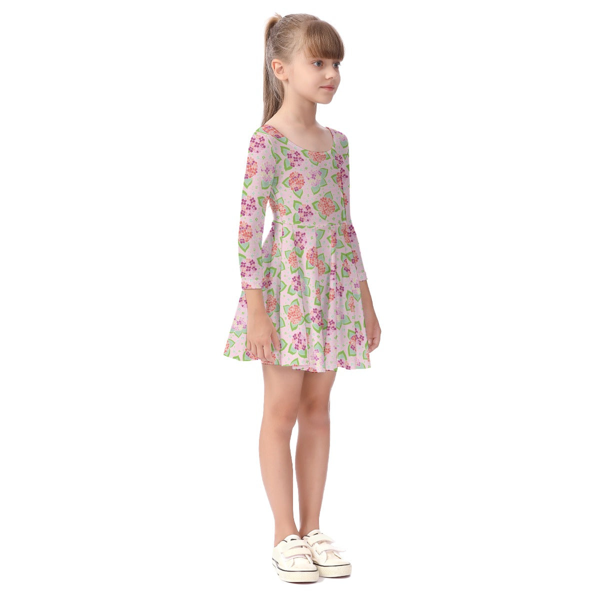 Kids' Long-Sleeve Twirl Dress