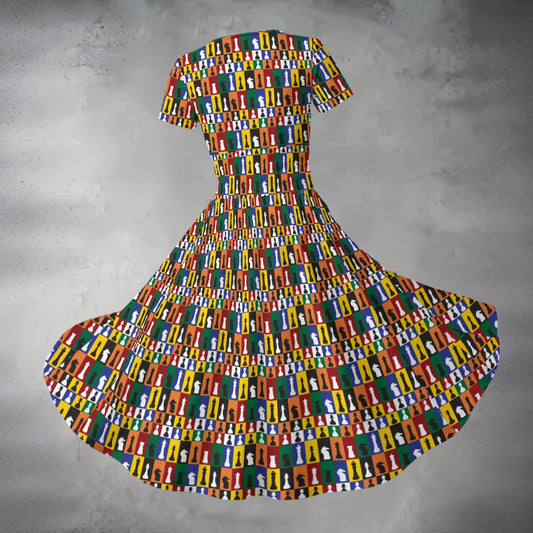Women's Midi V-Neck Dress