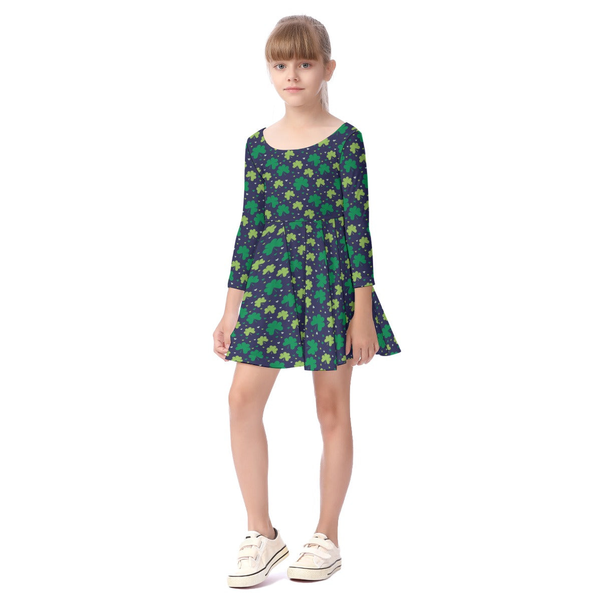Kids' Long-Sleeve Twirl Dress