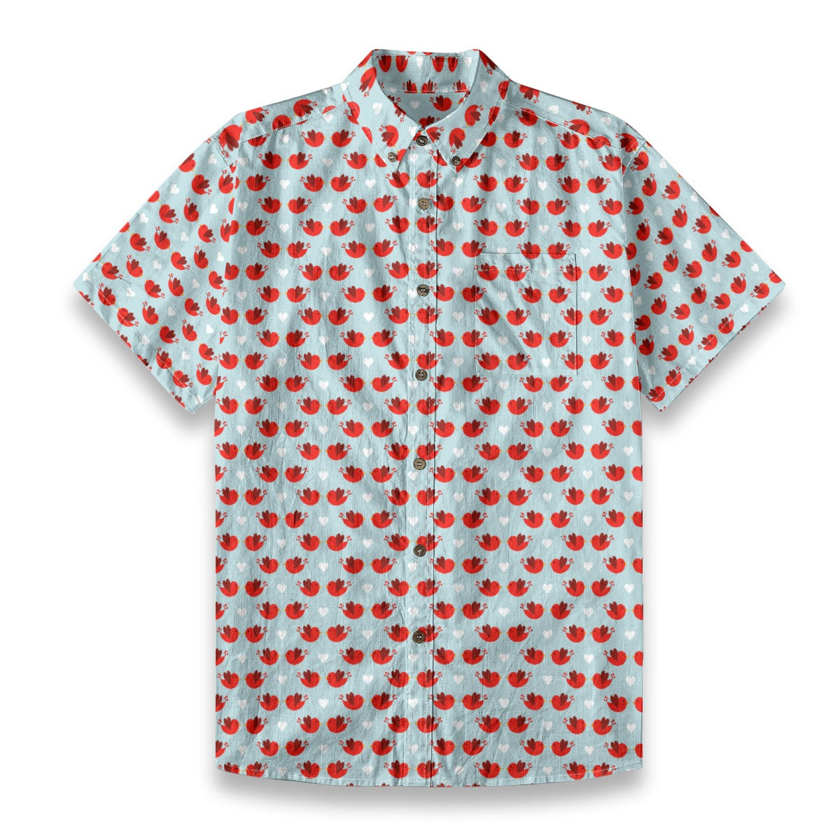 Men's Cotton Button-Up Shirt