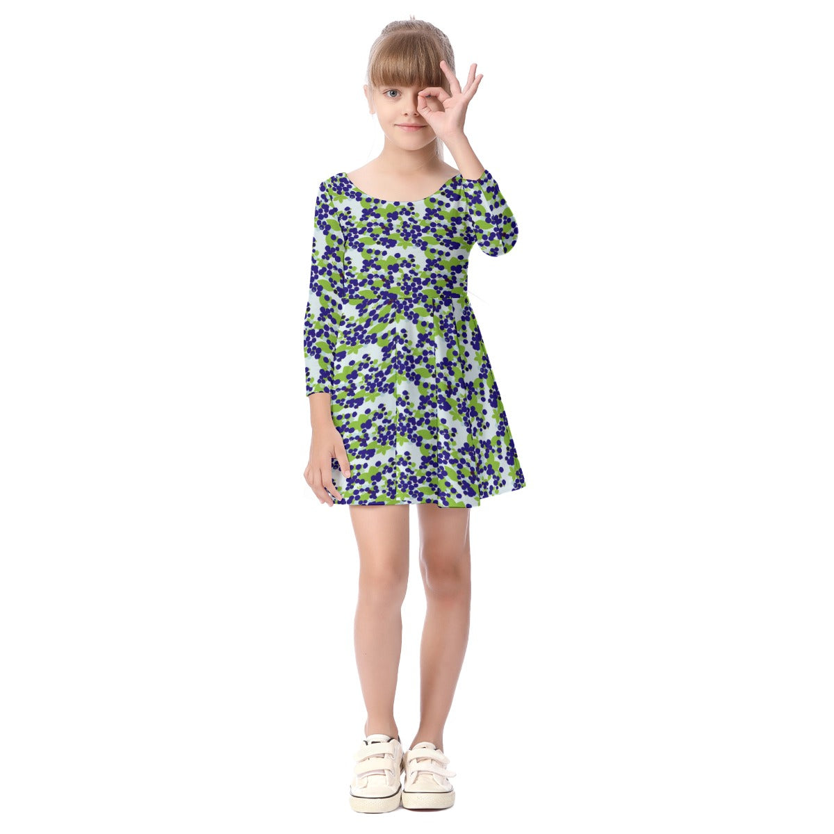 Kids' Long-Sleeve Twirl Dress