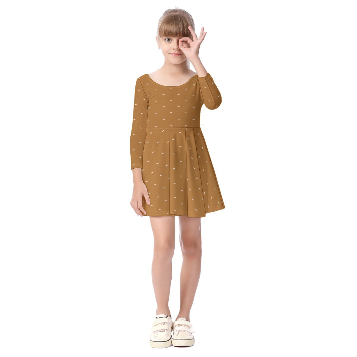 Kids' Long-Sleeve Twirl Dress