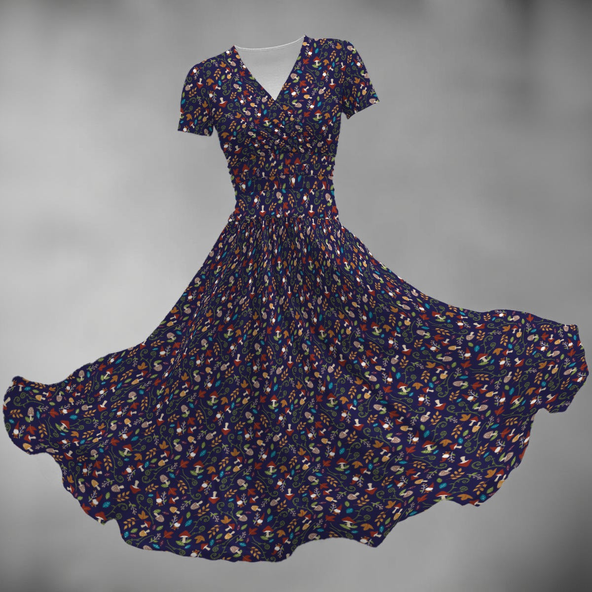 Women's Midi V-Neck Dress