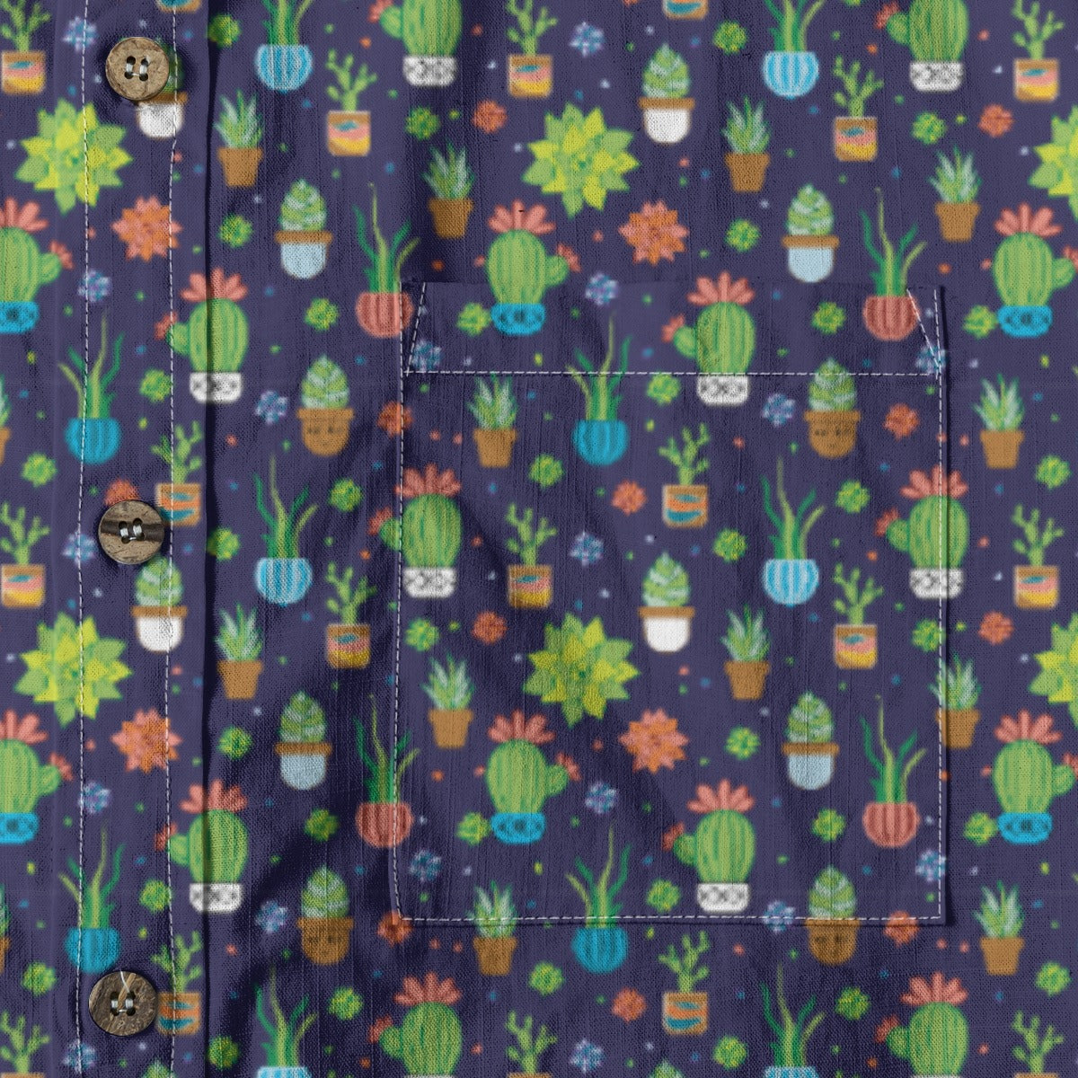 Men's Cotton Button-Up Shirt