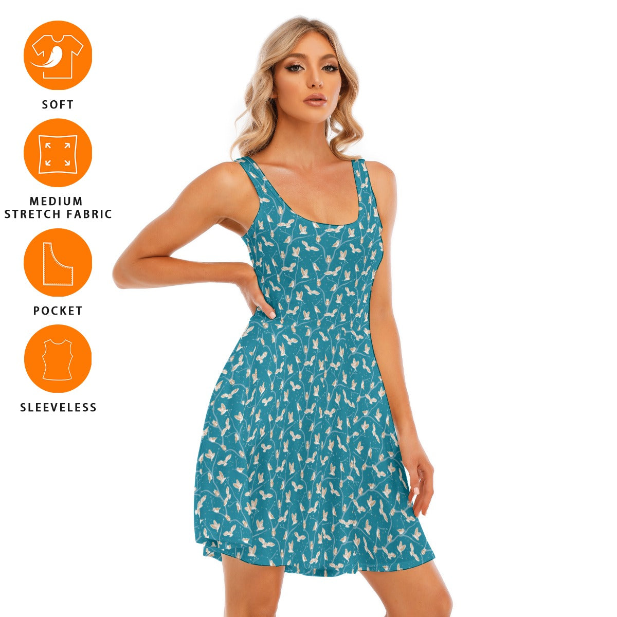 Women's Sleeveless Twirl Dress