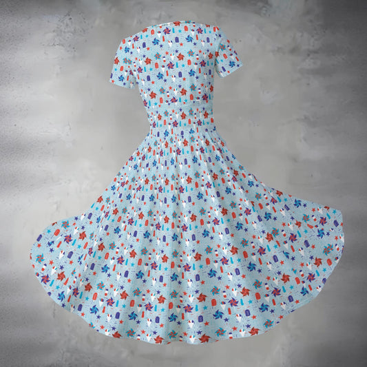 Women's Midi V-Neck Dress