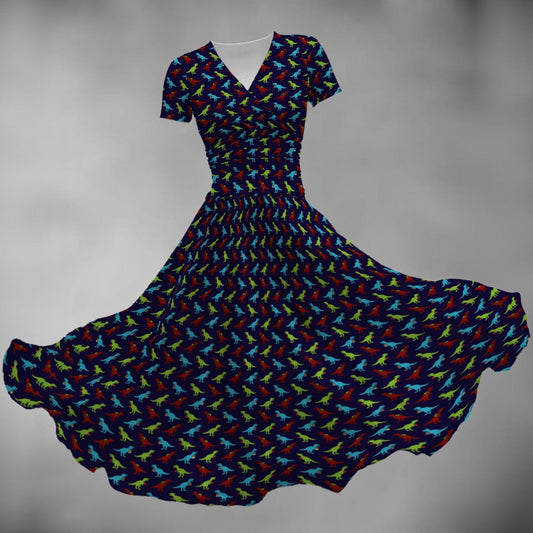 Women's Midi V-Neck Dress
