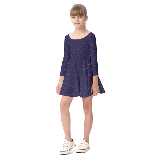 Kids' Long-Sleeve Twirl Dress