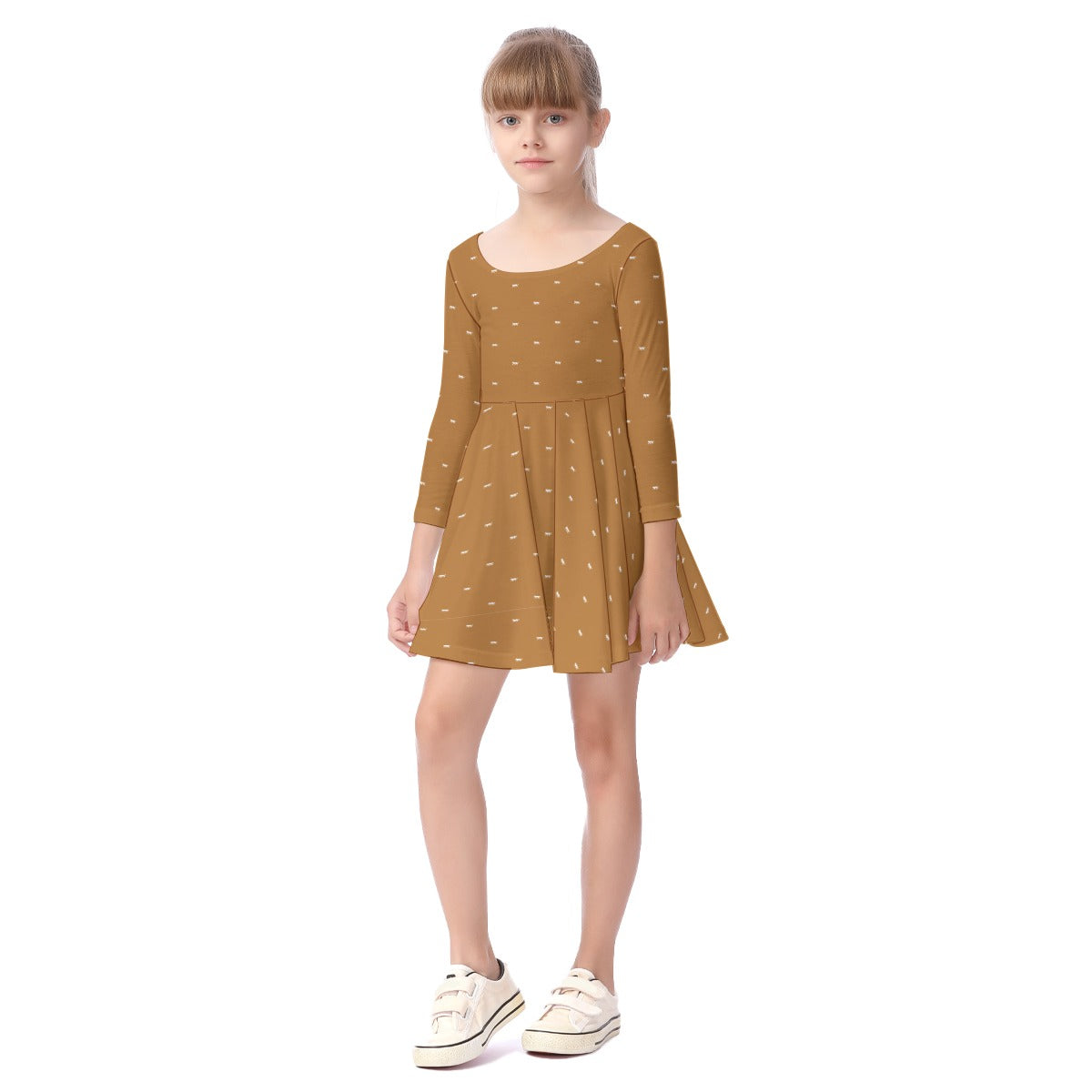 Kids' Long-Sleeve Twirl Dress