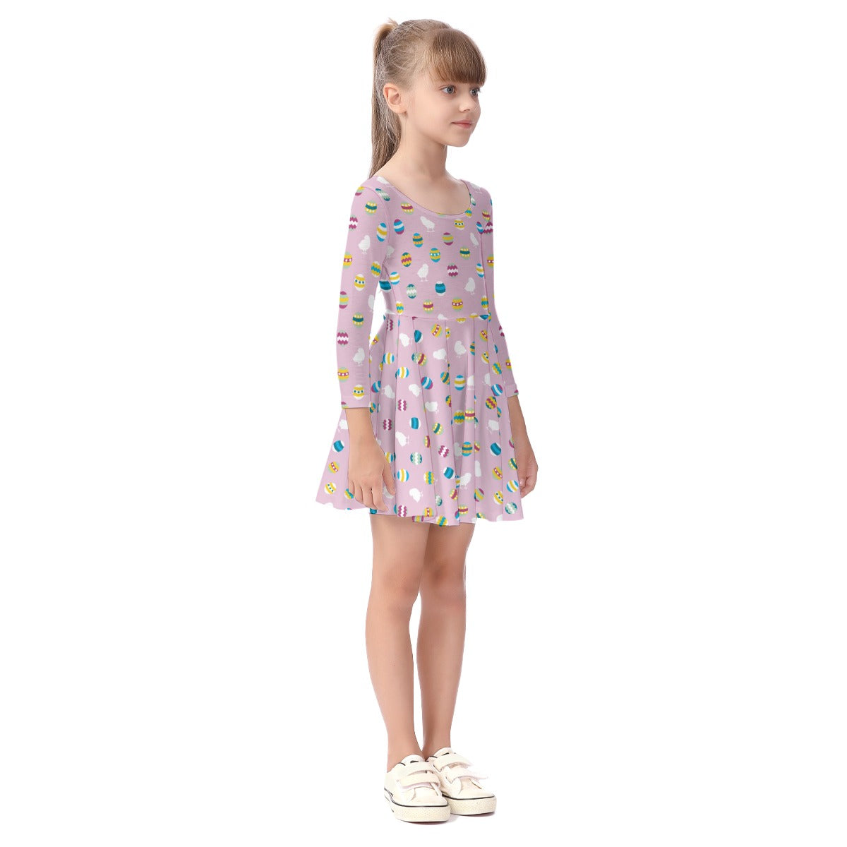 Kids' Long-Sleeve Twirl Dress