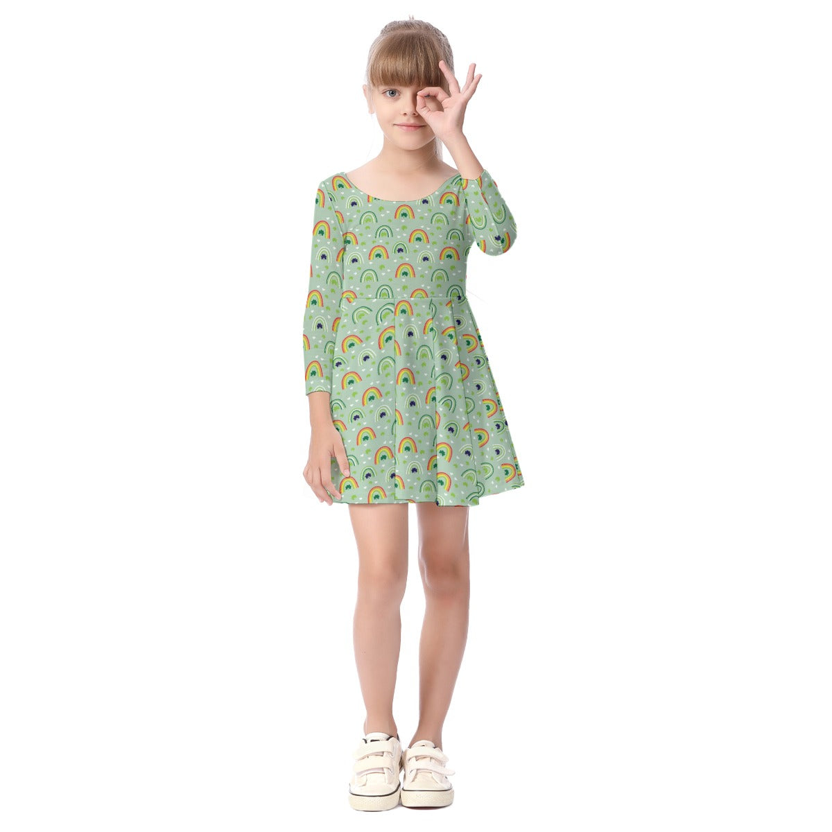 Kids' Long-Sleeve Twirl Dress